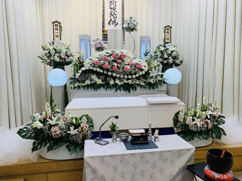 葬儀事例: 1日葬事例　親族15名　堺市立斎場での葬儀実例