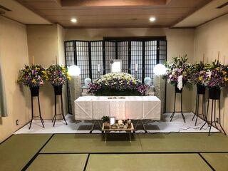 大阪市立北斎場、小式場での火葬式