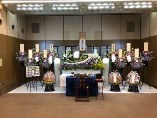 北斎場中式場、家族葬プラン30での家族葬