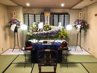 北斎場小式場での家族葬、家族葬プラン30のお葬儀実例