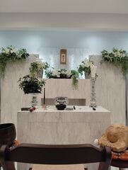 中川野田ホールにて火葬式