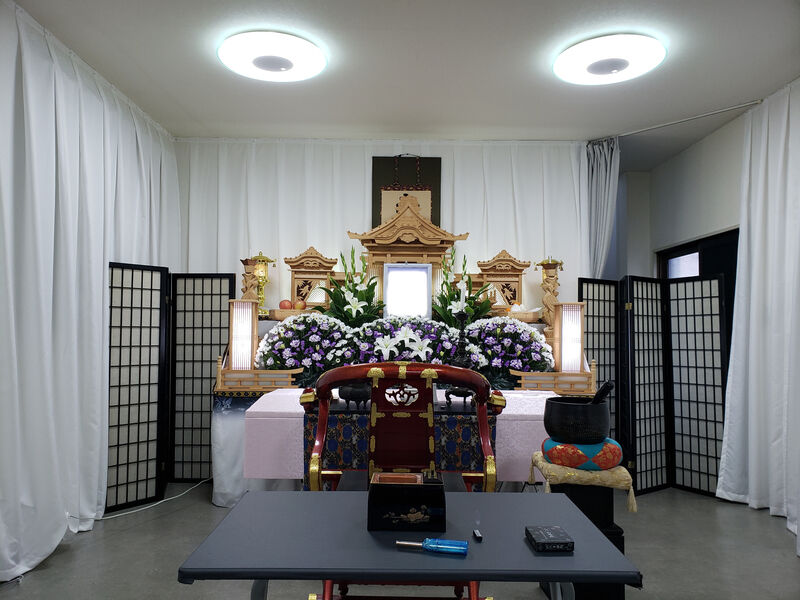葬儀事例: 当社提携会館を使用した一日葬
