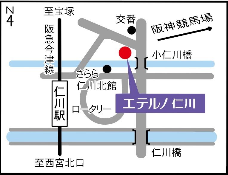エテルノ仁川 周辺地図