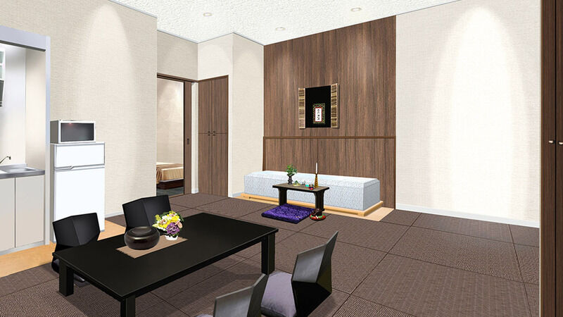 愛昇殿レクストの杜 春日井出川 ベッドルームを備えた機能的な控室はリラックスしてお過ごしいただけます