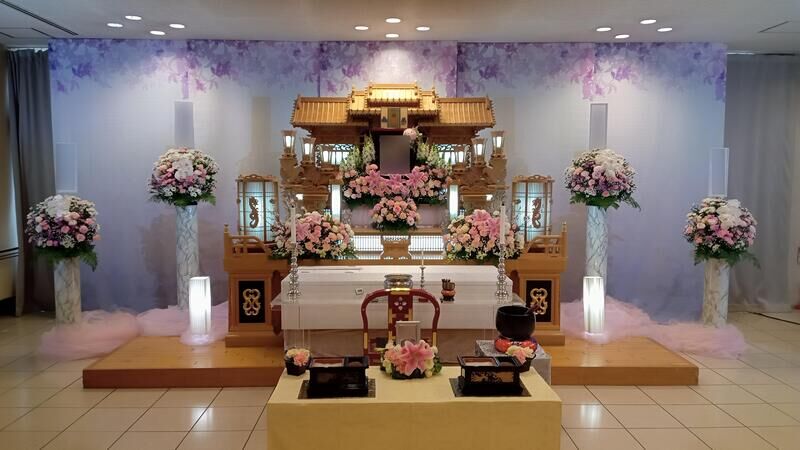 大和斎場 第４式場 常設白木祭壇装飾例