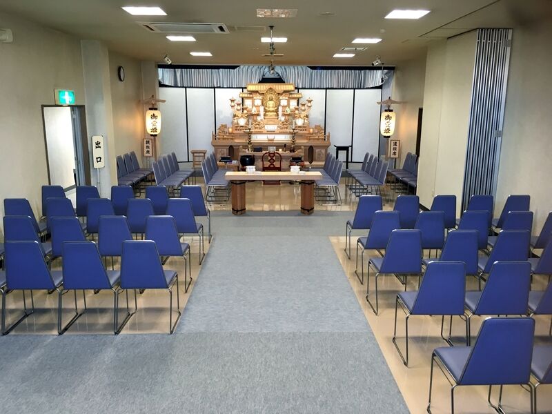 ふかやま鎌ヶ谷斎場 2階式場（大ホール）