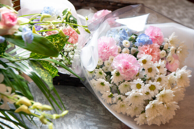 お花でお別れ
