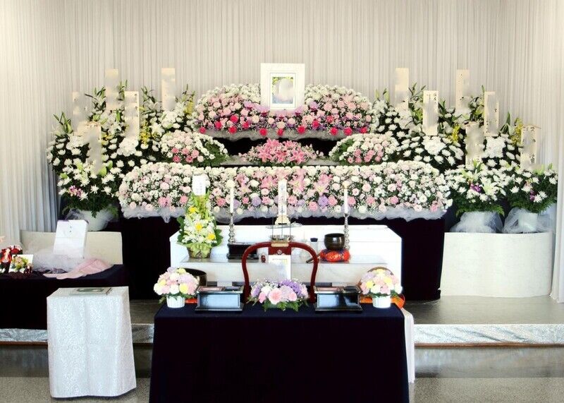 清瀬市　葬儀　全龍寺　花祭壇