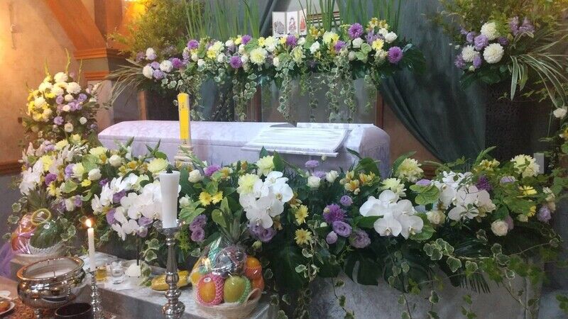 38名での家族葬花祭壇