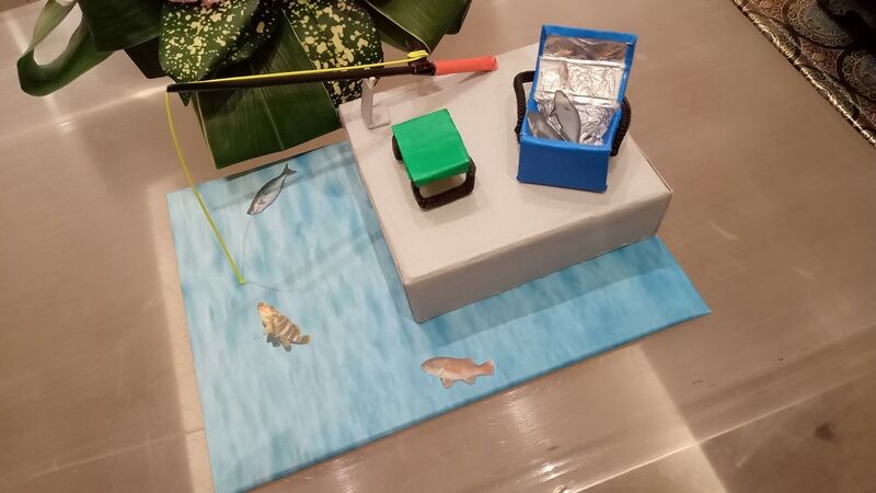 釣り好きの故人様へ「ミニチュア海釣り」を作成