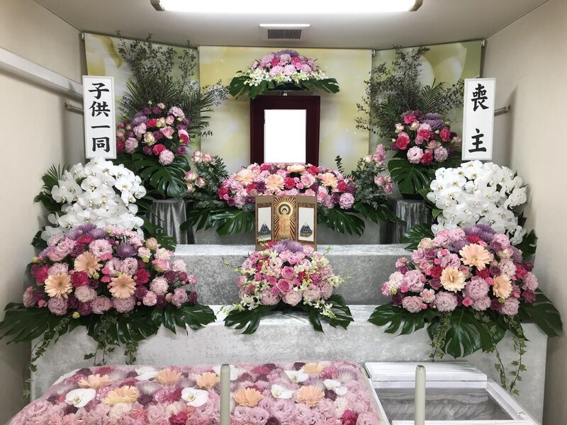 生花祭壇（花布団）