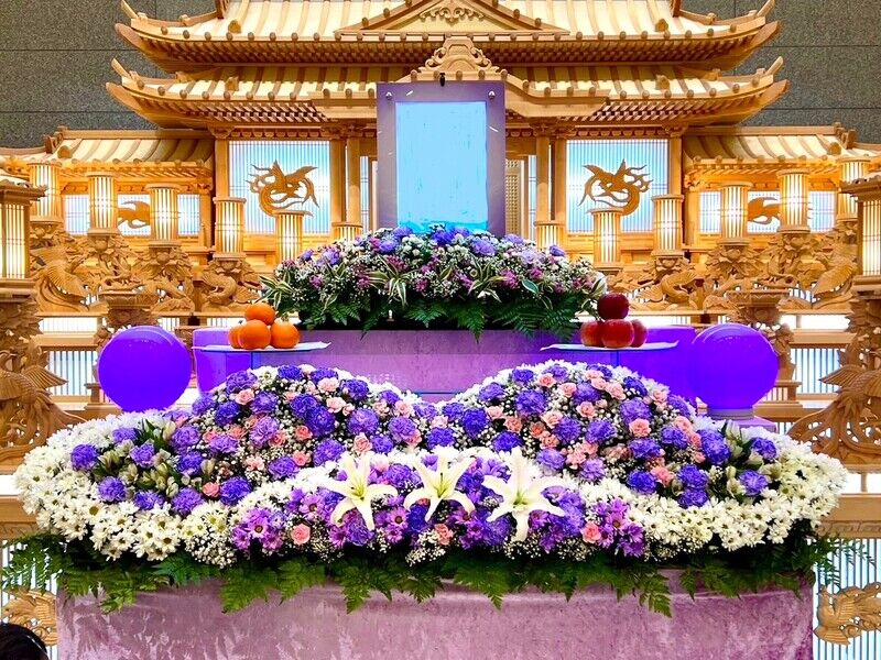 土浦市営斎場にて