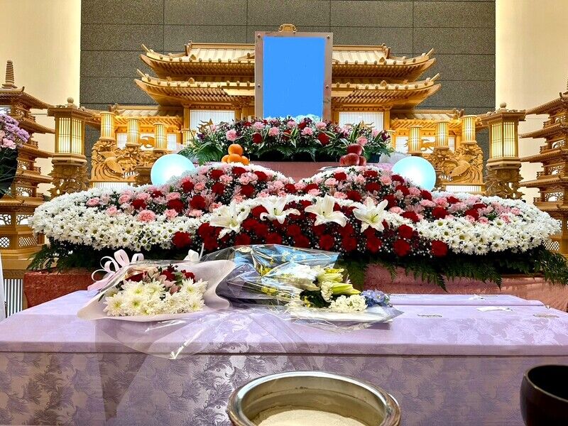 土浦市営斎場にて