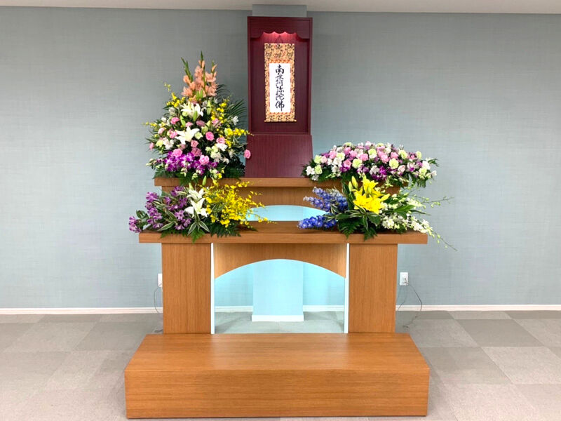 家族葬　祭壇