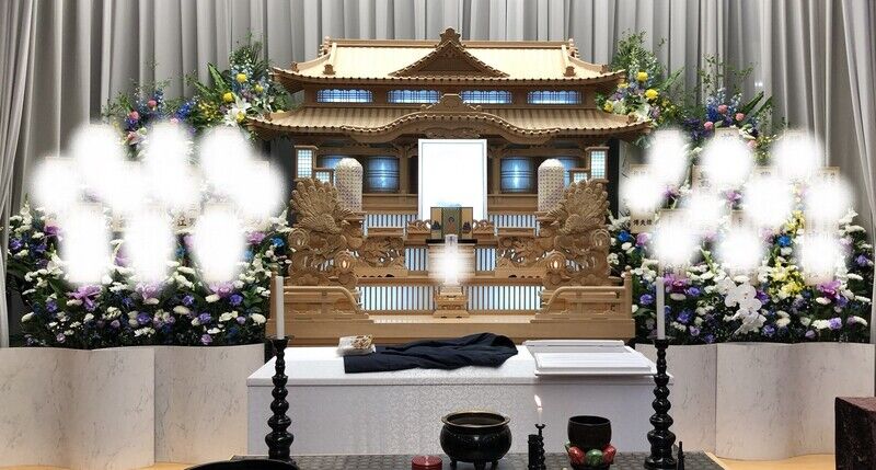 家族葬　白木祭壇