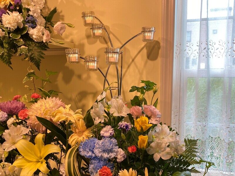 生花と灯りの融合