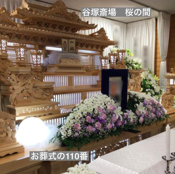 花祭壇　谷塚斎場　桜