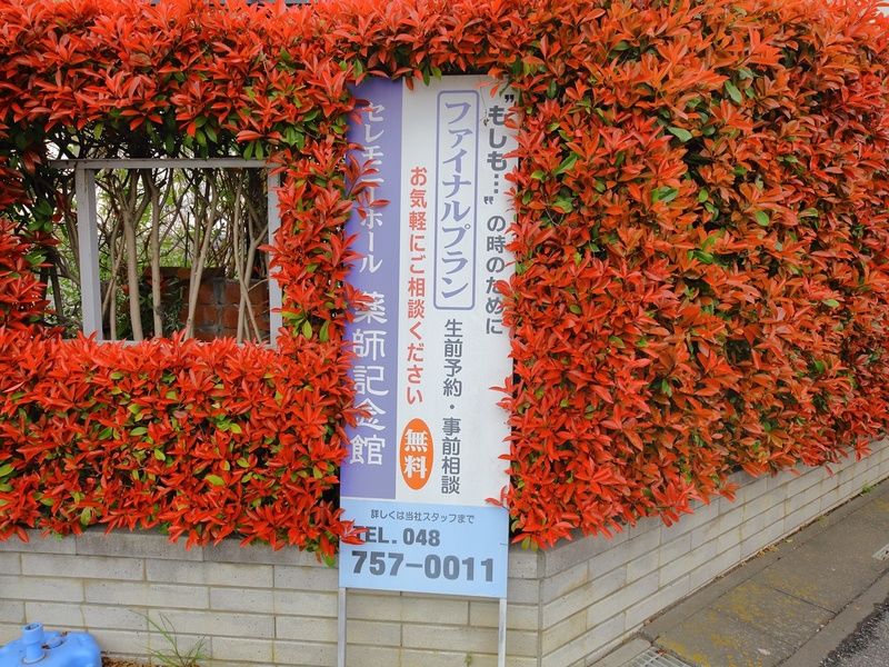 セレモニーホール薬師記念館 看板