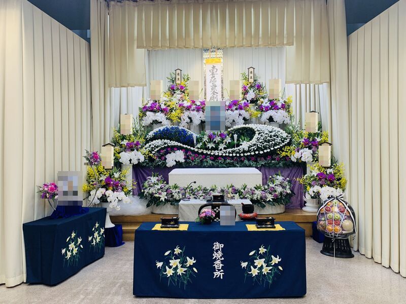 葬儀事例: 家族葬事例　親族23名　堺市立斎場での葬儀実例