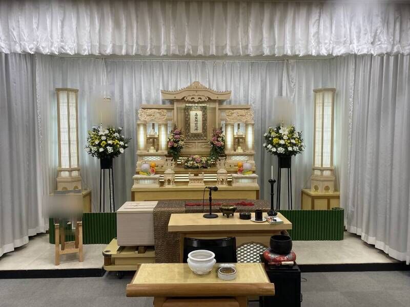 葬儀事例: 茨木市営葬儀　第5告別式場での家族葬