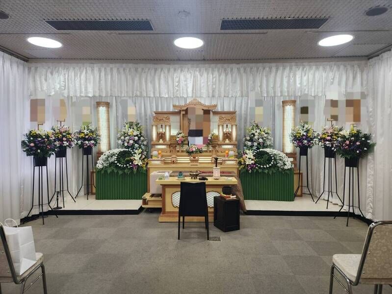 葬儀事例: 茨木市営葬儀　第1告別式場での家族葬