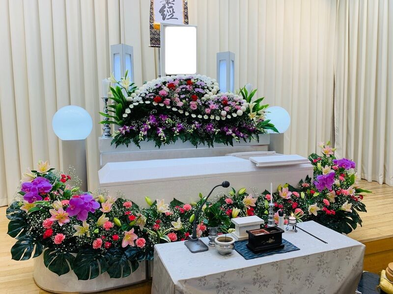 葬儀事例: 1日葬事例　親族5名　堺市立斎場での葬儀実例
