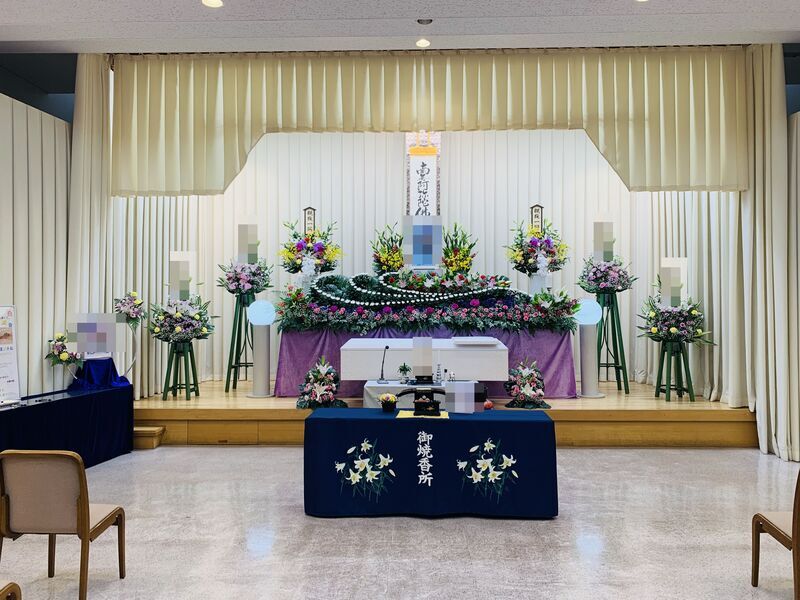 葬儀事例: 家族葬事例　親族20名　堺市立斎場での葬儀実例