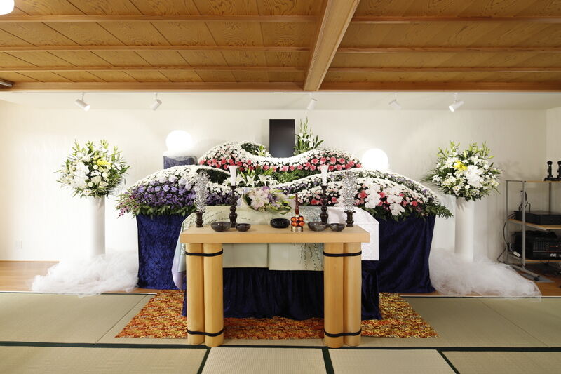 家族葬プラン　生花祭壇